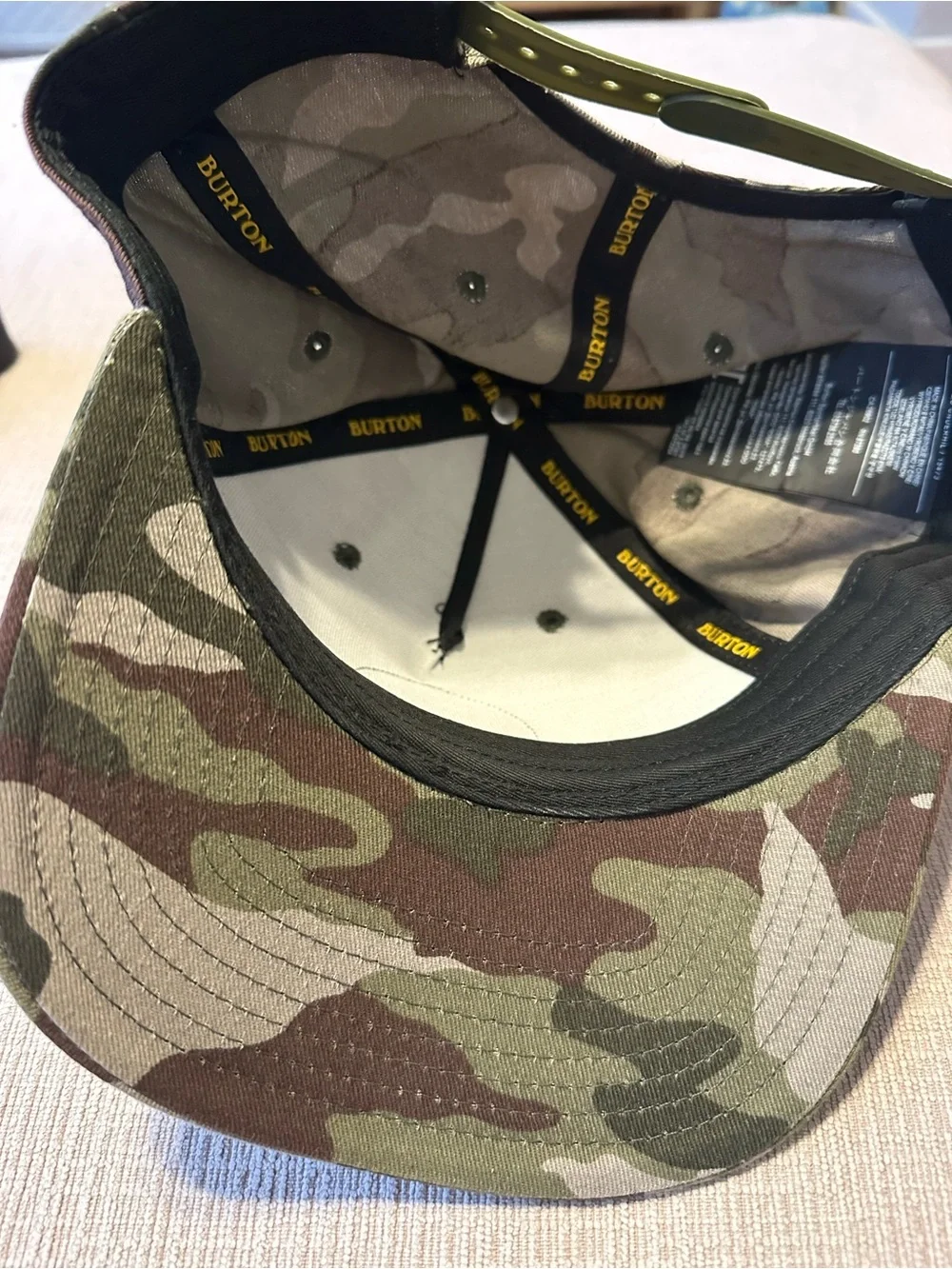 Burton Men's Camouflage Snapback Hat - Green/Brown